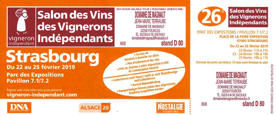 Salon Strasbourg du 22 au 25 Février 2019 !