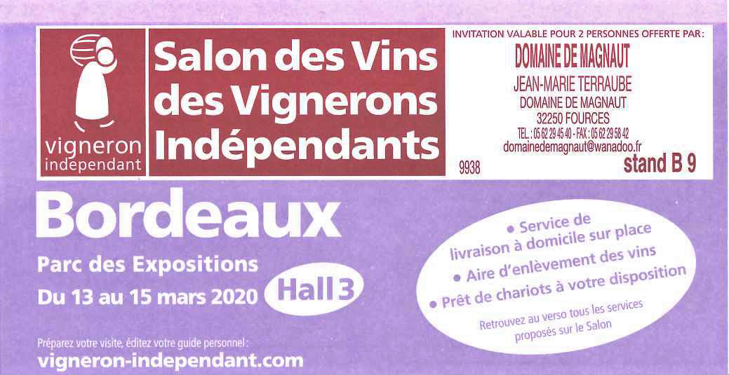 Nouvelle date pour le Salon Bordeaux du 19 au 21 Juin 2020 !